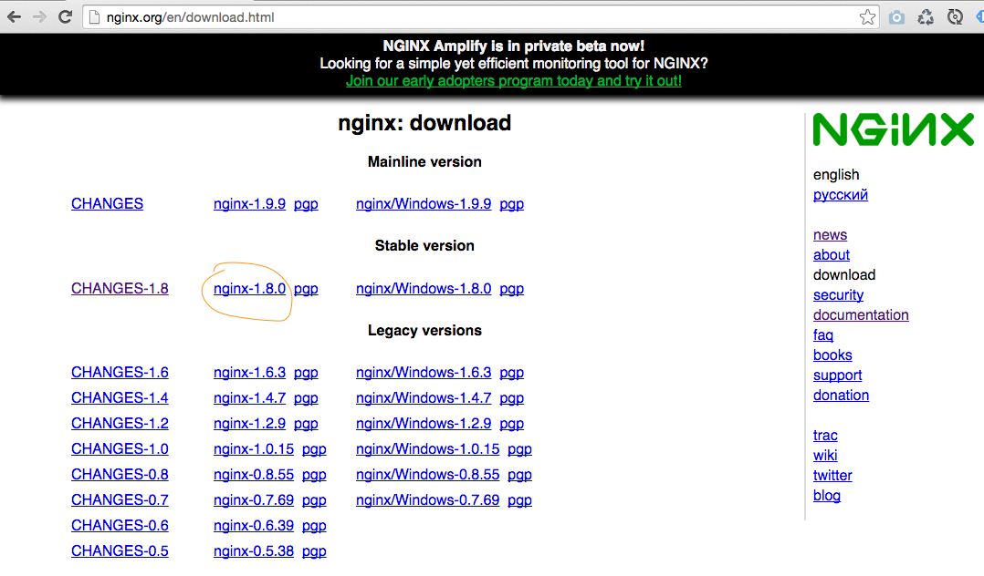 Download Nginx